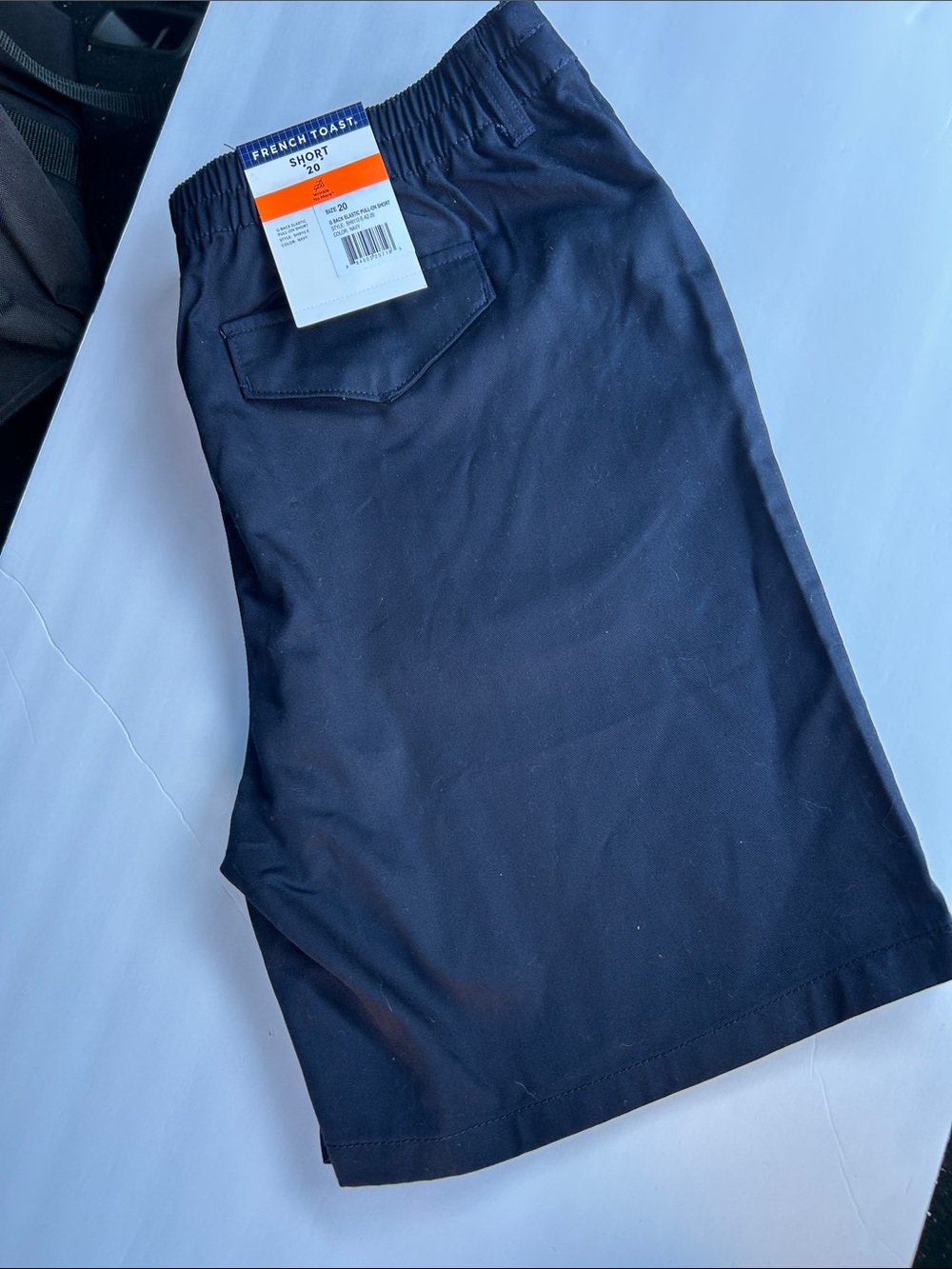 French Toast Navy Flat-Front Elastic-Waist Boys Shorts